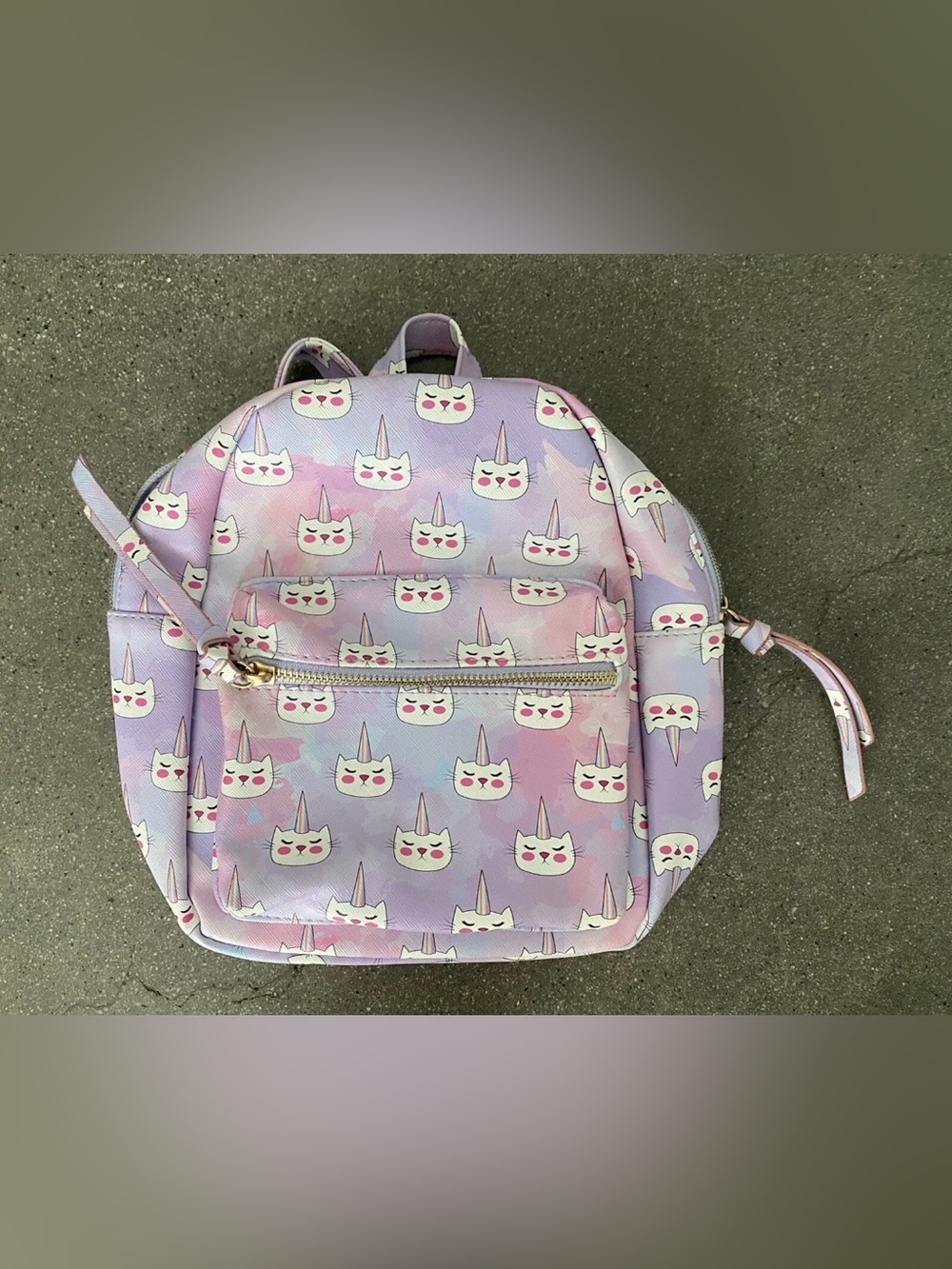 Under One Sky Pastel Unicorn Cat Mini Backpack - Lavender & Pink